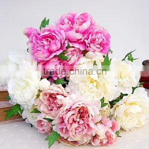 High Quality Artificial Flower Wedding Decoration Peony Silk Flower Single Artificial Peony thumbnail-4