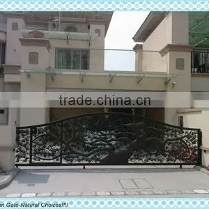 Industrial Wrought Iron Garden Gate thumbnail-1