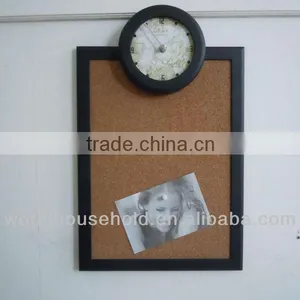 Memo Board With Clock and Cork thumbnail-1