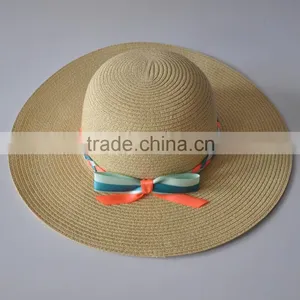 Fashion Design Customized Plain Color Straw Fedora Hat for Lady thumbnail-3