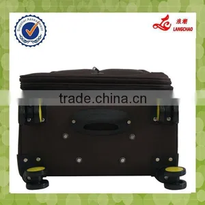 Best Quality 1680D Material Brown Built-in Trolley Travel Luggage Bags thumbnail-5