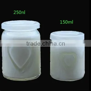 150ml and 250ml Engrave Heart Shape Pudding Glass Bottle thumbnail-1