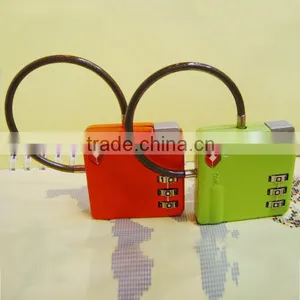 TSA529 3 Dial Wholesale Travel Zinc Alloy TSA Luggage Lock thumbnail-3