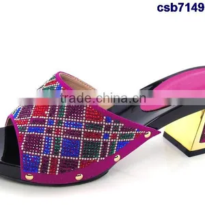 CSB7149 Black - Blue New Coming Design Italian Style Hot Selling Beautiful High Quality Shoes for Matching Clothes thumbnail-3