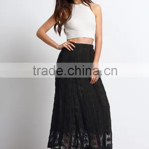 Lace Flare Latest Long Skirt Design for Ladies thumbnail-3