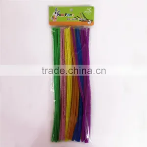 Factory Supply DIY Crafts 0.6*30cm Pipe Cleaners Chenille Stems Toys for Kids or Wedding Party Decoration thumbnail-1