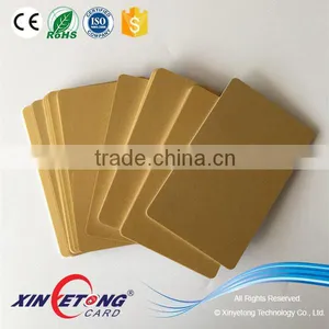 CR80 30mil Metallic Gold Plastic PVC Card Blank for Thermal Printer thumbnail-1