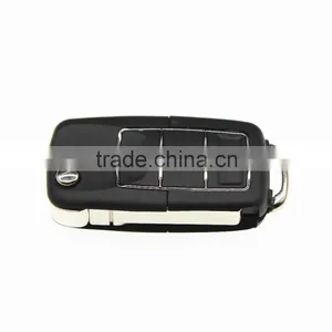 Volkswagen Black Plastic Infrared Car Key With Replace Fake Key, 3 Buttons thumbnail-1
