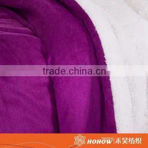100% Polyester Fiber Blanket Purple Flannel Warm Plain Blankets thumbnail-3
