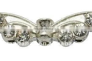 Alloy Crystal Rhinestone Spacers Beads, Platinum Color(ALRI-H042-3) thumbnail-1