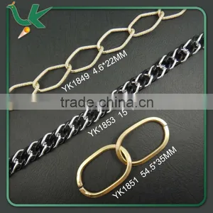 Gold Colour Big Size Open Link Jewelry Chain thumbnail-1