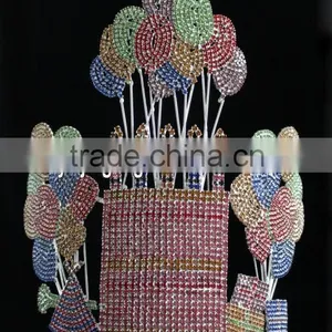 Beauty Brithday Party Cupcake Custom Rhinestone Balloon Crowns thumbnail-1