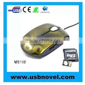 All in One Usb pc Multi Functional Mouse Mouse (with 2 Port Hub and Card Reader) thumbnail-1