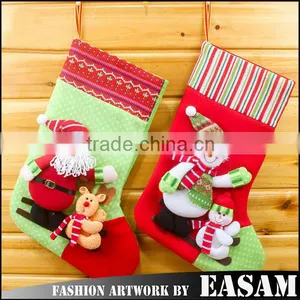 China Factory Sale 28*45cm Candy Gift Packaging Knit Christmas Stockings thumbnail-1
