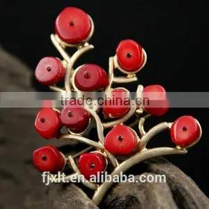 Brass Crystal Branch Bulk Brooch thumbnail-1
