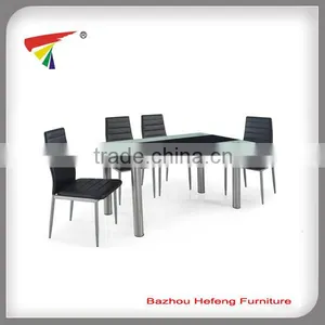 GLASS DINING TABLE AND 4 DINING CHAIRS SET BRAND NEW thumbnail-1