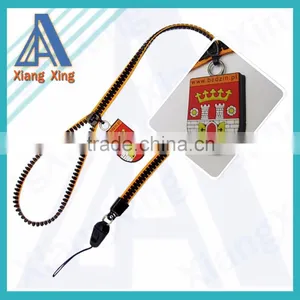 2015 Free Sample One Color / Two Colors Zipper Lanyard for Phone Holder thumbnail-1