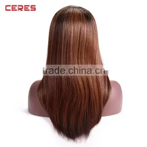 Overnight Delivery Lace Front Wigs Different Colors High Temperature Fiber Silk Straight Lace Front Wig in Stock Supplier's Choice thumbnail-4