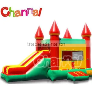 Commercial Pretty Inflatable Castle Bouncers With Slide thumbnail-1