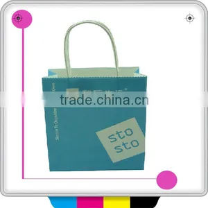 Personalized Made Blue Paper Bags thumbnail-1