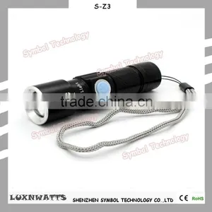 Ajustable Focus Torch USB Charging Hand Torch Light thumbnail-1