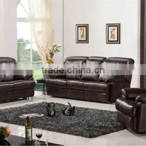 Italy Leather Recliner Sectional Sofa Furniture thumbnail-5