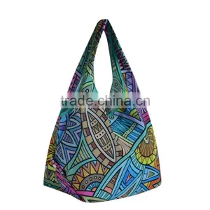 Nylon Make Up Bag Nylon Beach Bag With Zipper Pocket thumbnail-3