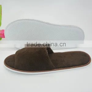 Brown Coral Fleece Hotel Disposable Slippers thumbnail-3