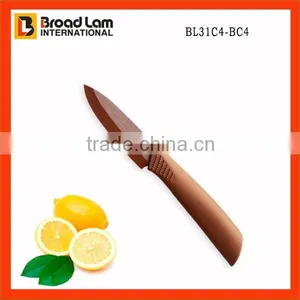Brown Color Zirconia Blade Fruit Knife and ABS+TPR Coating Handle thumbnail-1