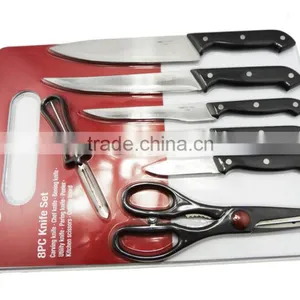 MingFeng PP Handle Hot Sale 8 Pcs Knife Set With Scissors thumbnail-1
