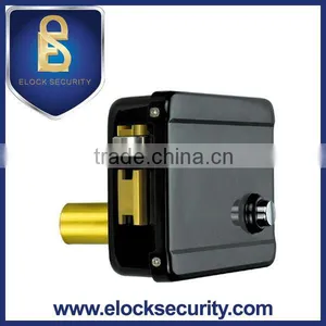 Single Cylinder Electric Rim Lock With PCB, Black Painted thumbnail-1