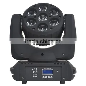 LED Beam Light 7pcs x 12w Quad 4in1 RGBW LED Stage Moving Head Lamp 13CH DMX512 thumbnail-5