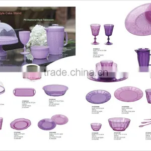 Plastic Tableware Classical Style Cake Stand With Clear Cover thumbnail-1