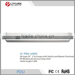 LY-PDU-UK03 19 Inch 6 Way Output Multiple Switched Horizontal Standard PDU thumbnail-1