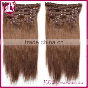 2016 Cheap Wholesale Virgin Brazilian Hair Hair Natural Clips in Human Hair Extensions thumbnail-1
