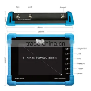 Digital Tablet Oscilloscope TO1072 70MHz 2CH 8'' Discplay, 14Mpts Memoery Depth Battery thumbnail-2