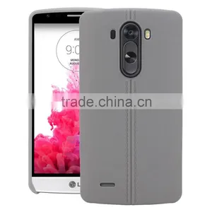 High Quality Phone Accessories Soft TPU Leather Pattern Finish Mobile Case Phone Back Cover for LG G3 thumbnail-2