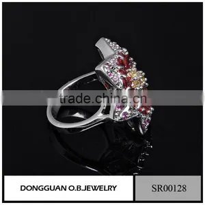 New Arrival Rings Jewelry /Colorful Flower Ring For Women/Stainless Steel Ring Design thumbnail-5