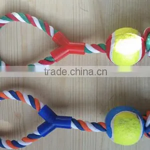 QQ Petoy Factory Hot Products Dog Rope Tug Toy Dog Toy Rope Ball thumbnail-3