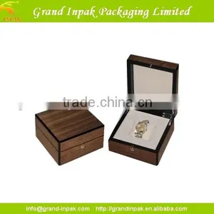 Elm Burl Wooden Watch Display Case for 8 With Lock thumbnail-3
