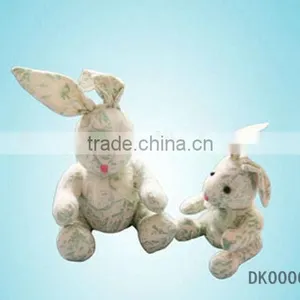 9" Printed Fabric Craft Stuffed Toy Animal Rabbit PP Cotton Filled thumbnail-1