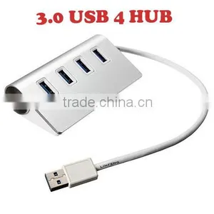 High Speed 4 Ports USB 3.0 Hub Portable Aluminum Hub New for Aple Macbook Air PC Laptop thumbnail-1