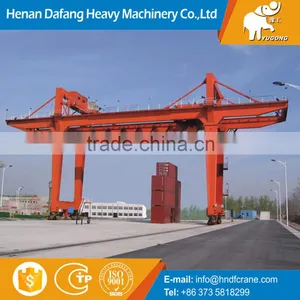 Double Girder RMG 35 Ton Mobile Container Gantry Crane thumbnail-1