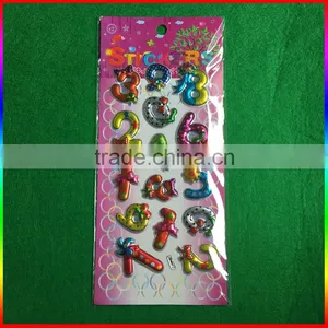 Fruit Number Design 3D Blister Stickers thumbnail-1