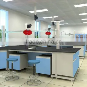 ChemBench Reserch Institute Laboratory Steel Central Bench w/ Fume Extraction, 1800lbs Capacity 48-60'' Depth x 30-36'' Height thumbnail-4