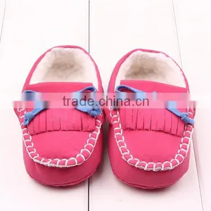 New Winte Fringed With Velvet Baby Toddler Shoes thumbnail-4