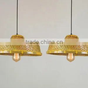 Bamboo Decorative Hanging Hat Pendant Light/Lamp Wood Hat Droplight Store Lighting thumbnail-1