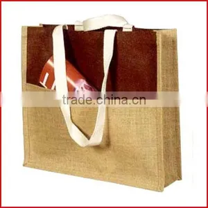 Jute Tote Bag Outside Pocket Bags Tote Bags thumbnail-1