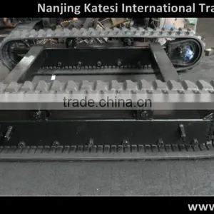 Digger Crawler Track Chassis/Rubber Track Undercarriage/Side Frame With Crossbar for Drill Machinery thumbnail-1