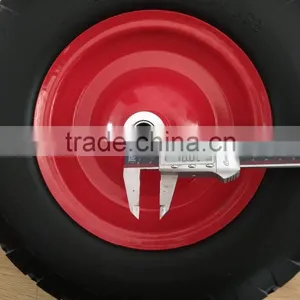Durable 4.80/4.00-8 Red Metal Rim pu Foam Wheel thumbnail-6